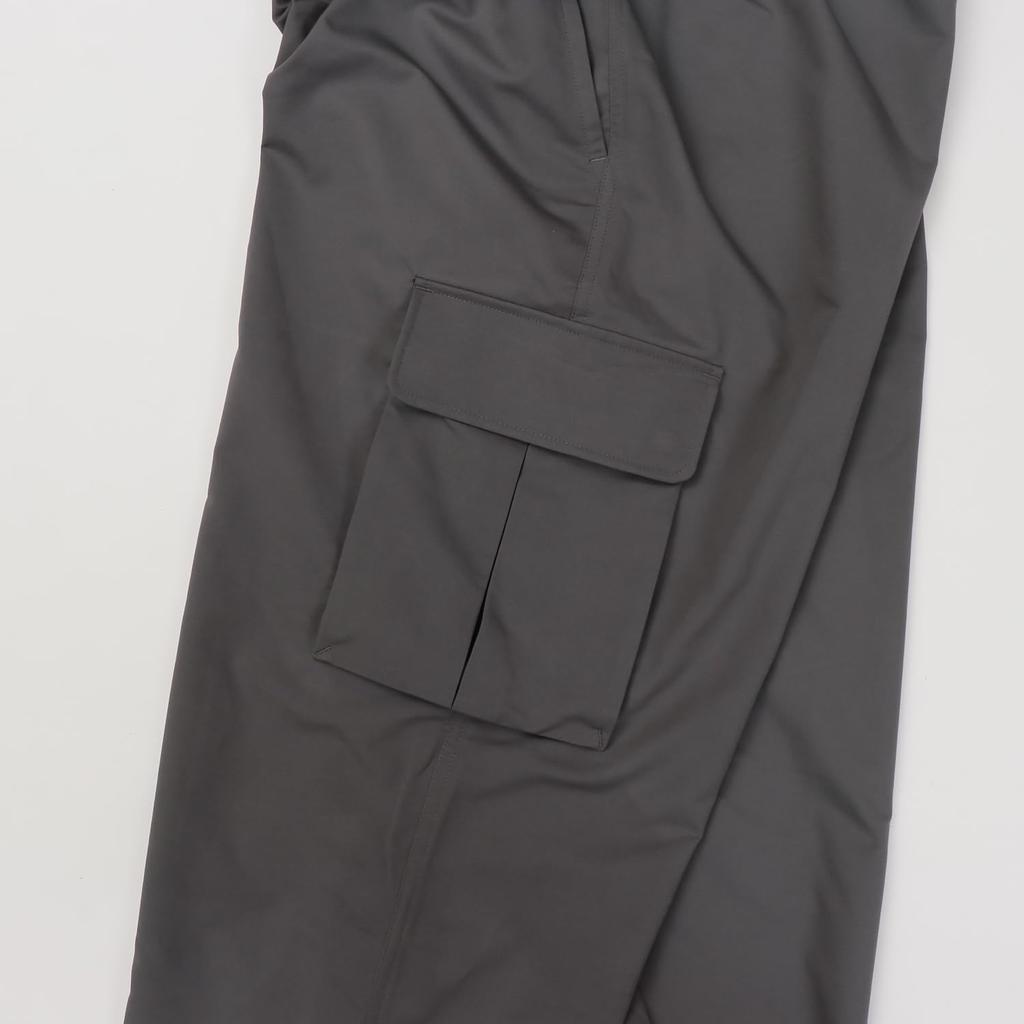 Champion Windproof Long Pants with Sport Style Charcoal Men's Stretch, Water-Repellent, One-Point Logo, C3-ASD03,