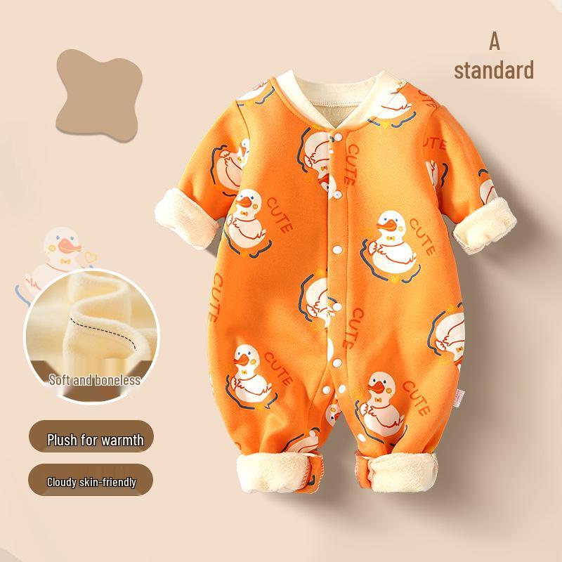 

Новонароджений Флісовий Ромпер - Унісекс Весняно-Осінній Цілісний Піжамний Комбінезон для Хлопчиків та Дівчаток 73cm