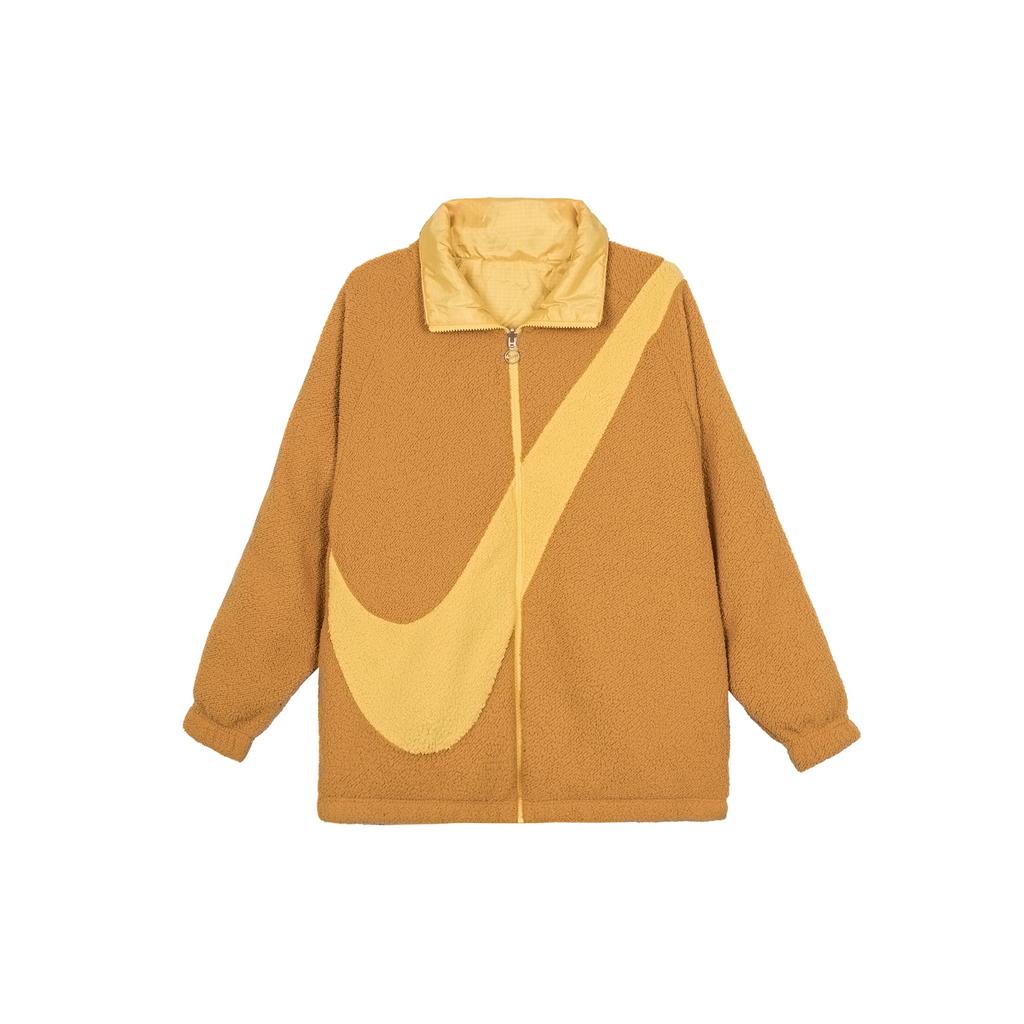 Nike Sportsklær Logo Reversibel Ensfarget Casual Retro Sportsjakke Damejakker Krydret-Gul DC5138-774