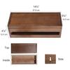Coffee Color Cable Management Box Extension Cord Power Stripe Surge Protector Wire Wooden Cord Organizer Box