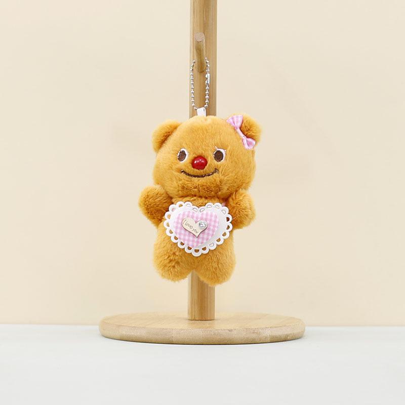 

Heart Bear Cute Plush Keychain Charming Animal Doll With Super Soft Short Fur Heart Bear