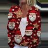 Women's Fashion Printed Long Sleeve Knitted Cardigan Button Down Jacket