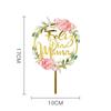 1Pcs Acrylic Feliz Dia Mama Spanish Language Cake Topper For Mothers Day Flower Party Scene Dessert Adornment