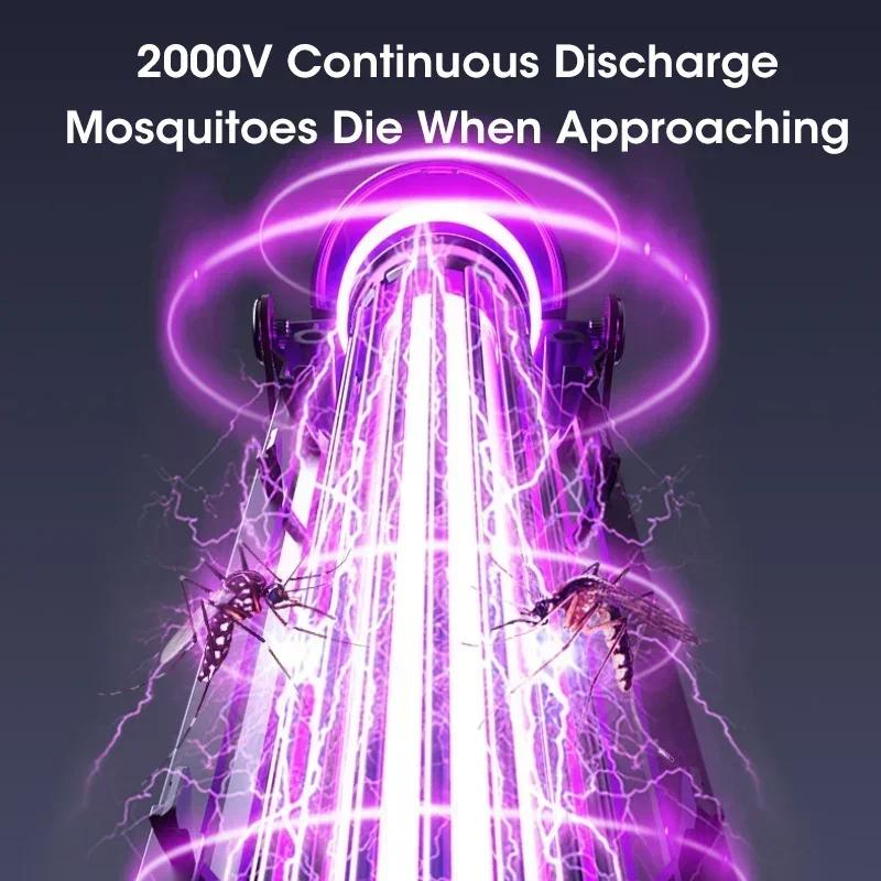 Rechargeable USB Mosquito Killer Trap UV Light Electric Silent Pest Control for Home Indoor Outdoor Camping Insect Repeller