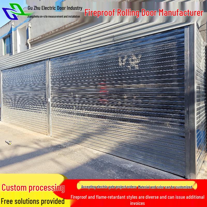 Stainless Steel Fireproof Remote-Controlled Rolling Shutter Door for Hotels and Underground Garages