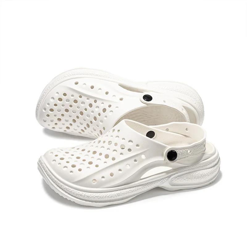 2024 Beach Outdoor Sandals Mens Slippers New Waterproof Summer Water Shoes Big Toe Holey Shoes For Men  Sandals Wrapped Slippers