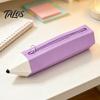 Durable Pencil Bag Students Silicone Case with Zipper, Waterproof Shaped Large Capacity Organizer Stationery Pouch, for Pens, Erasers, Rulers
