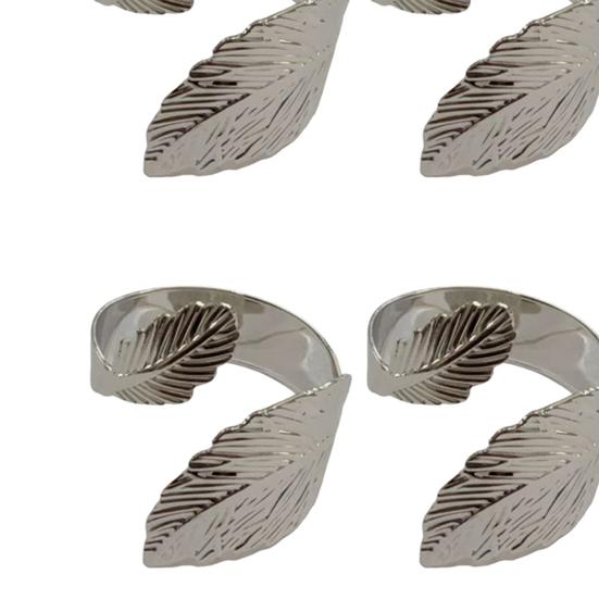 Leaf Napkin Rings Reusable Metal Napkin Holders Vintage Leaf Shaped Napkin Rings for Holiday