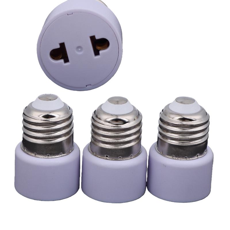 1Pcs Lamp Socket Us/Eu Without Light Practical White E27 Plug Bulb Holder Light Fixture Bulb Base Adapter Diy Accessories