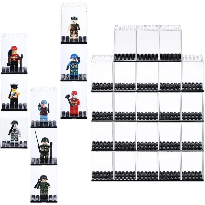 Building block display box is suitable for Lego mini dolls. Transparent dust-proof boxes can be stacked to store small particles