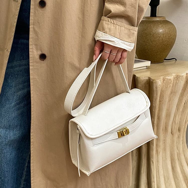 Metal Lock Underarm Bag Women's One-shoulder Crossbody Bag