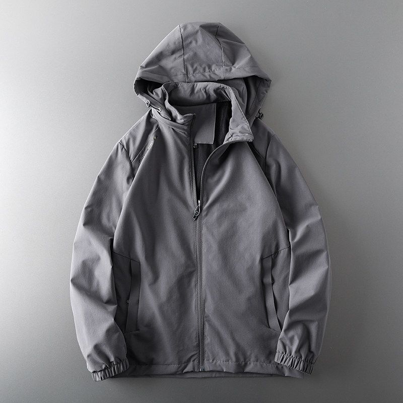 Original Overplus Order Cut the Tag off Jacket Outerwear Men s Spring and Autumn Thin Fashion Brand Sports Trench coat Export Men s Clothing Jacket Gray 5XL