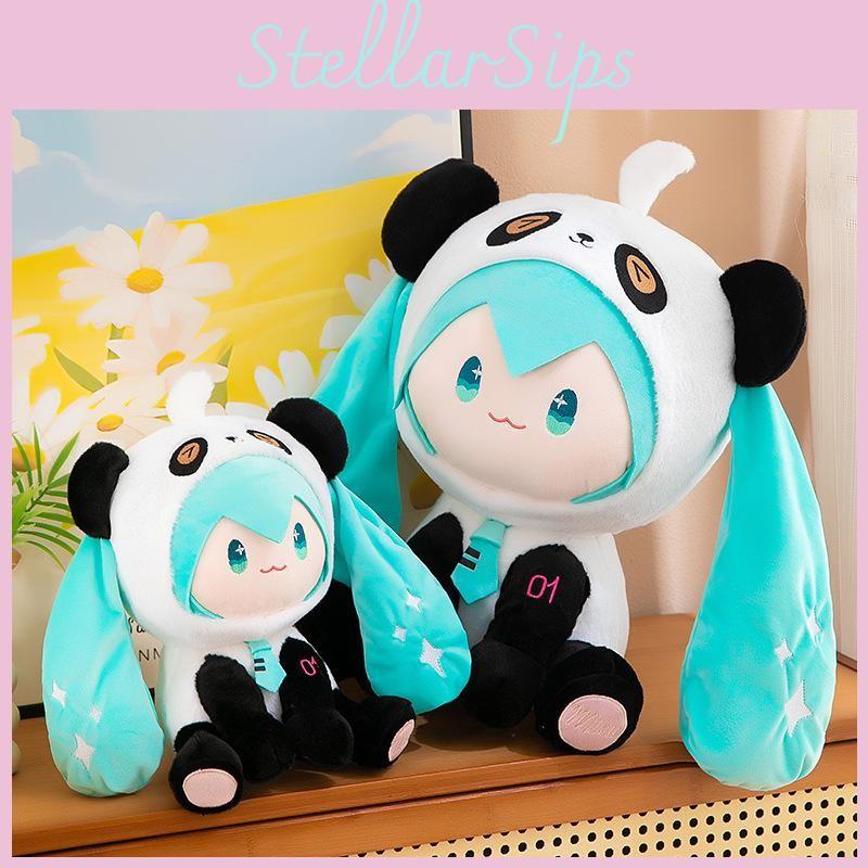 Panda Cute Hatsune Miku Stuffed Animal With Short Plush Fabric For Decor Home