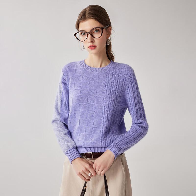 Zhaojun Women's 100% Cashmere Thickened Cable-Knit Sweater