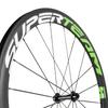 SUPERTEAM 50mm Clincher Wheelset 700c 23mm Road Bike Carbon Wheels (White/Green)