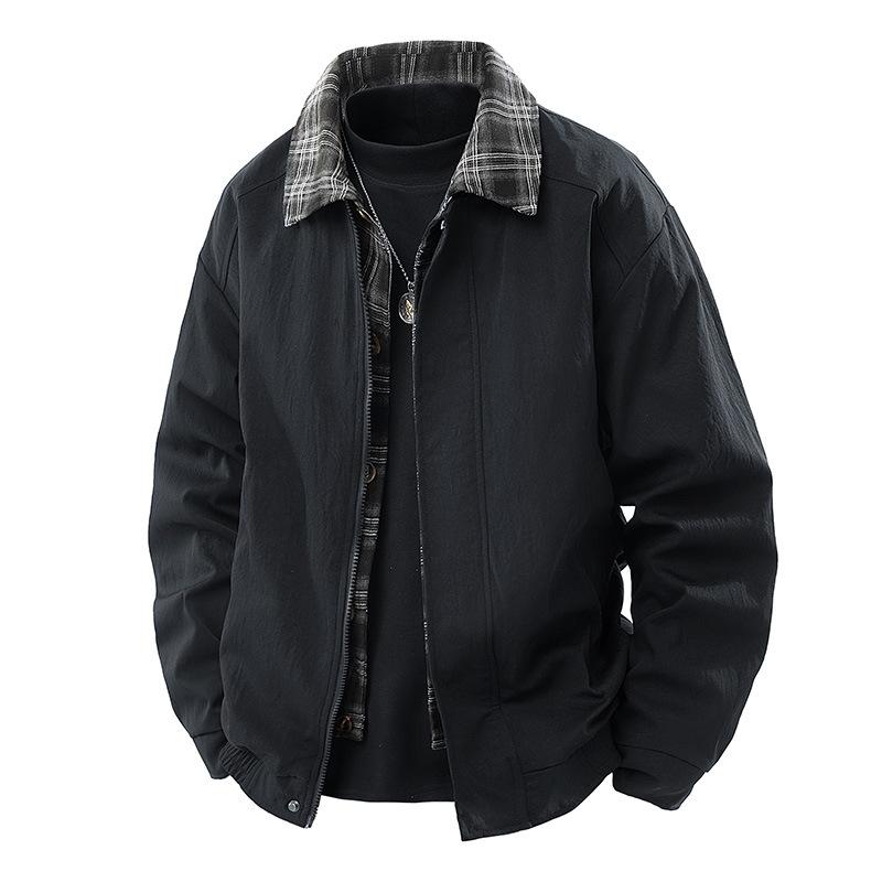 Fake Two-piece Jacket Men's Lapel Spring Suit New Men's Slim American Retro Youth Jacket Plus Size