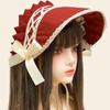 Lace Trim Bonnet Hat for Women Cosplay Event Victorian Cocktail Hat For Teens Teaparty Cocktail Dressingup Headwear
