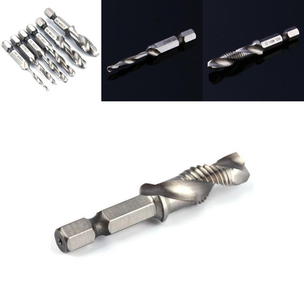 Premium Quality Hex Shank Titanium Plated Screw Thread Drill Bits Set Compound Tap Tool