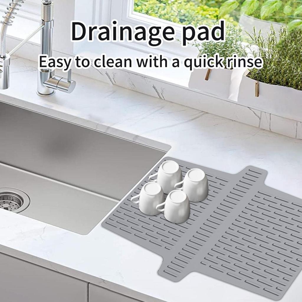 Sink Saddle Sink Saddle For Kitchen Divided Pad Guard For Counter Bathroom Cabinet Faucet Draining Drying