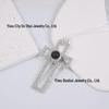 10mm Full Diamond Christmas Cross Pendant with Micro-carved Projection Color Picture