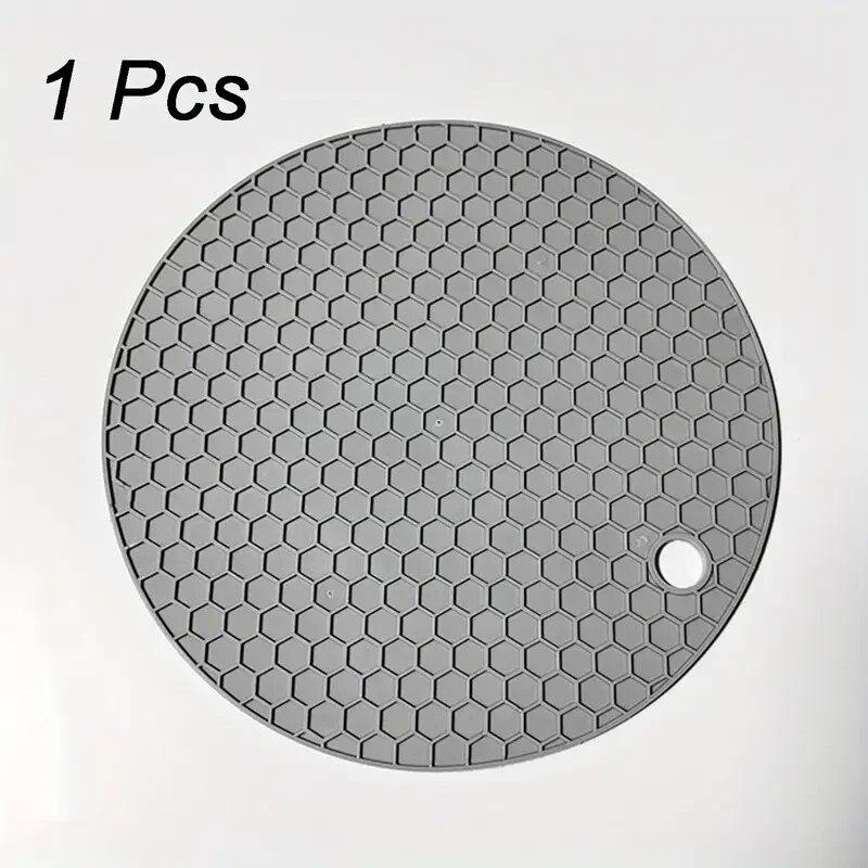 Silicone Mat Drink Cup Coasters Non-slip Tableware Pads Pot Silicone Mat Heat Resistant  Round Cup Kitchen Accessories