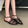 Fashion Bailamos Summer New Women Sandals Fashion Mesh Ladies Elegant Sandals Soft Beach Slides Flat Heel Dress Shoes Mujer