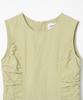 Milo Woman Shirred Zip-Up Mini Dress [Pale Yellow]