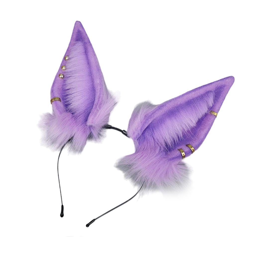 Handmade Animal Ear Headband  Anime Headband Masquerades Costume Headwear Cosplay Dress Up Hairhoop Accessories