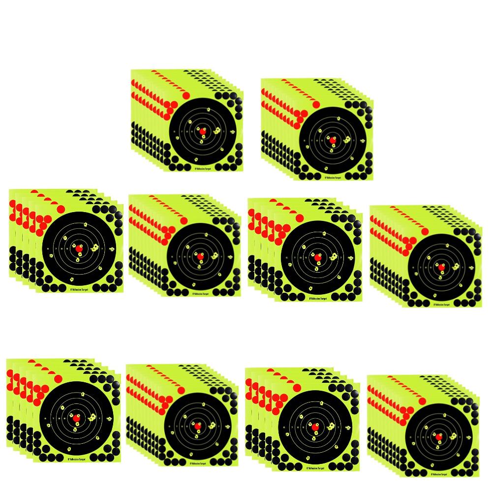 100-5PCS 8-inch Splatter Target High Visibility Adhesive Shooting Target Stickers Reactive Hunting Shooting Training Paper