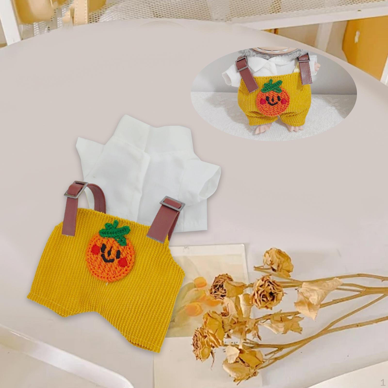 

15см 17см набор кукольных нарядов для плюшевых игрушек, аксессуары для переодевания и реквизит Pumpkin overalls set