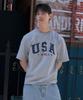 WHO.A.U Usa Printing T-Shirt / Whrpg2405U
