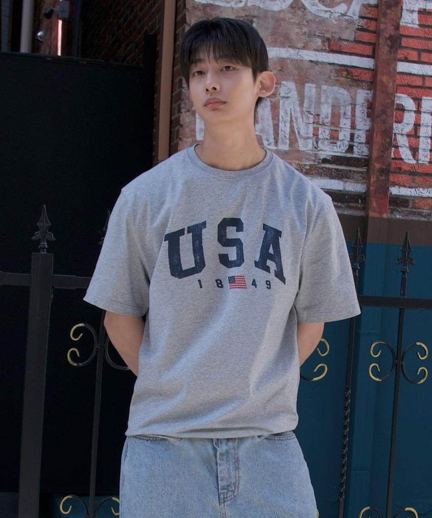 WHO.A.U Usa Printing T-Shirt / Whrpg2405U