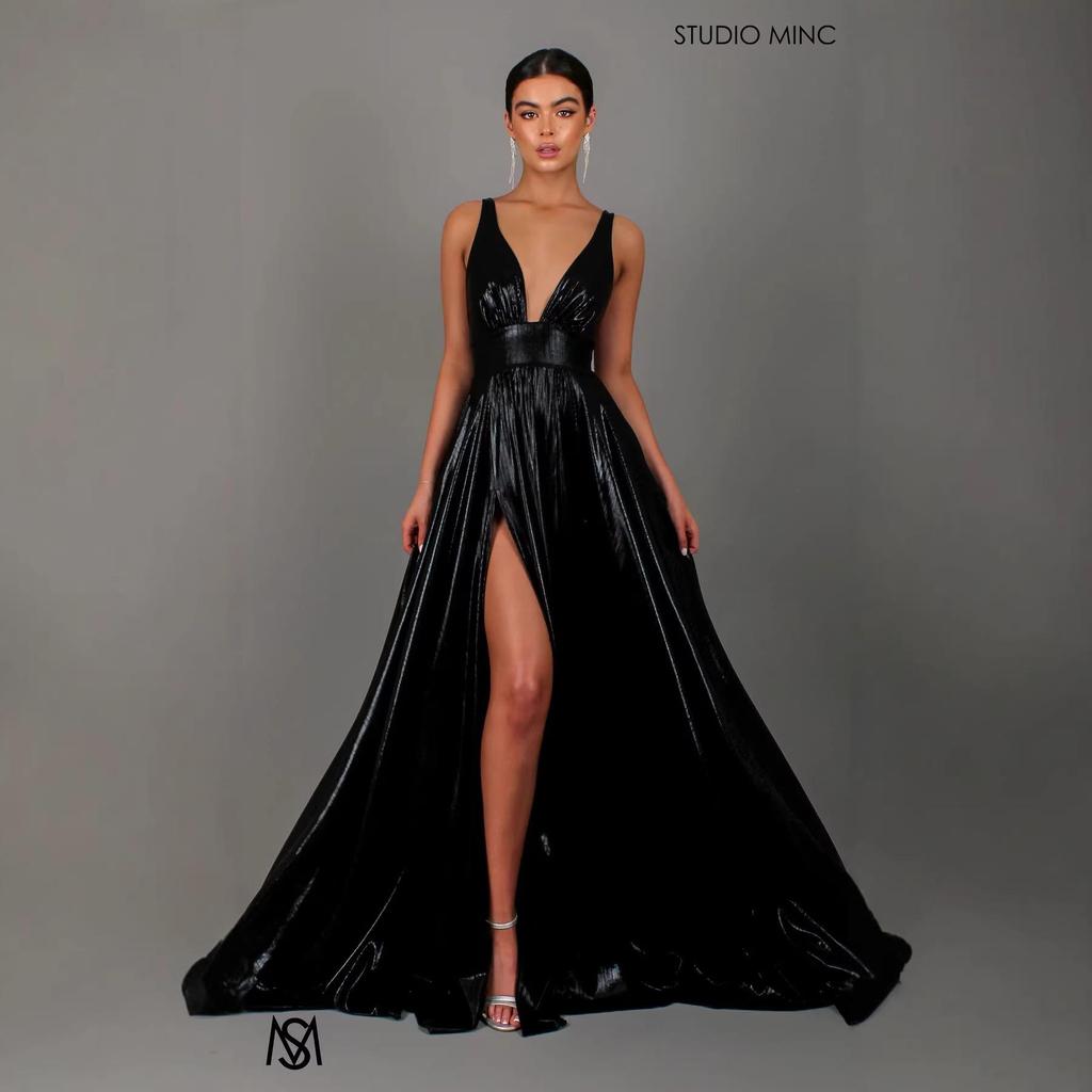 2026 Elegant One-Shoulder High Slit Sleeveless Dress for Women