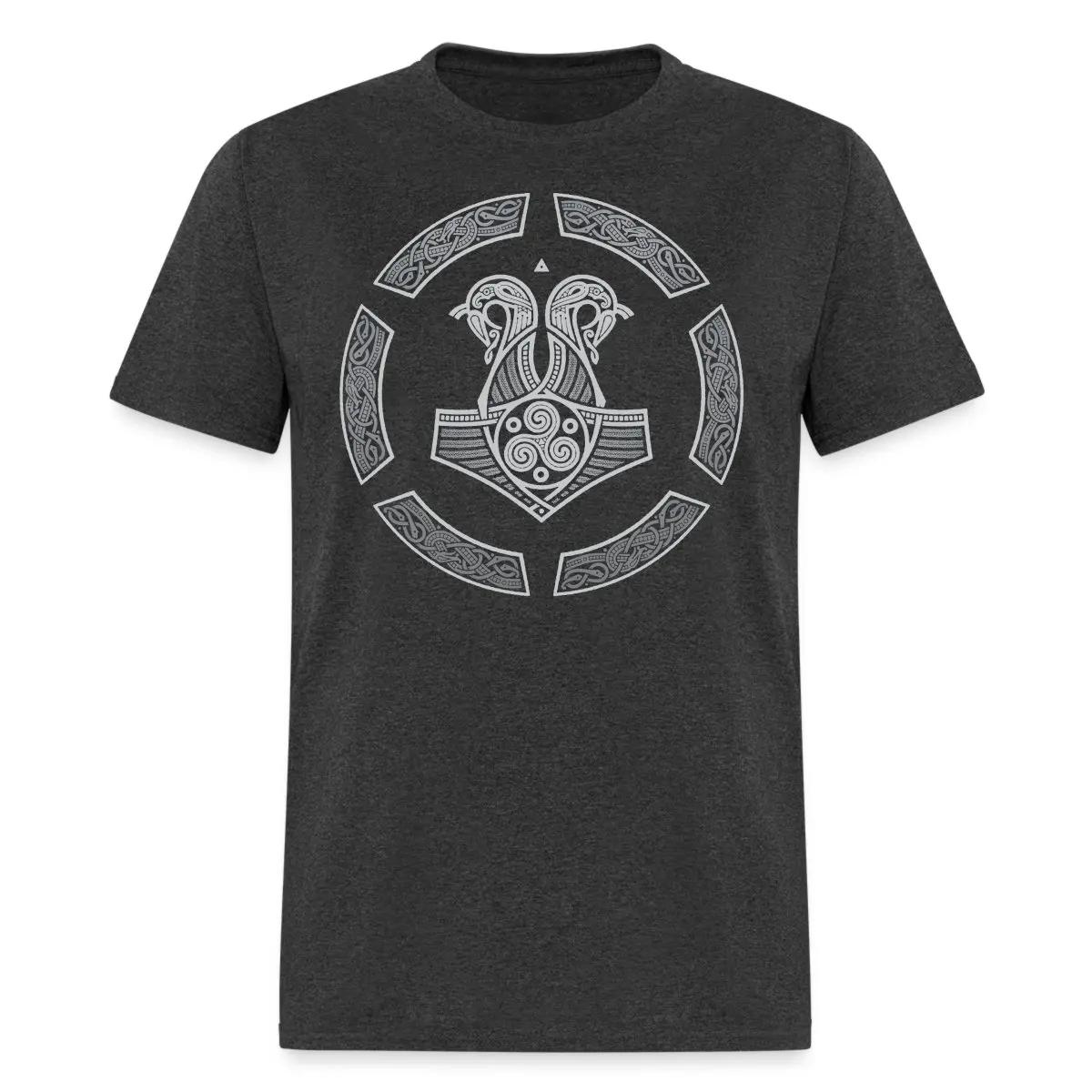 

Hammer of Thor Norse Vikings Mjolnir Rune TShirt 100 Cotton ONeck Summer Short Sleeve Casual Mens Tshirt Size S3XL S