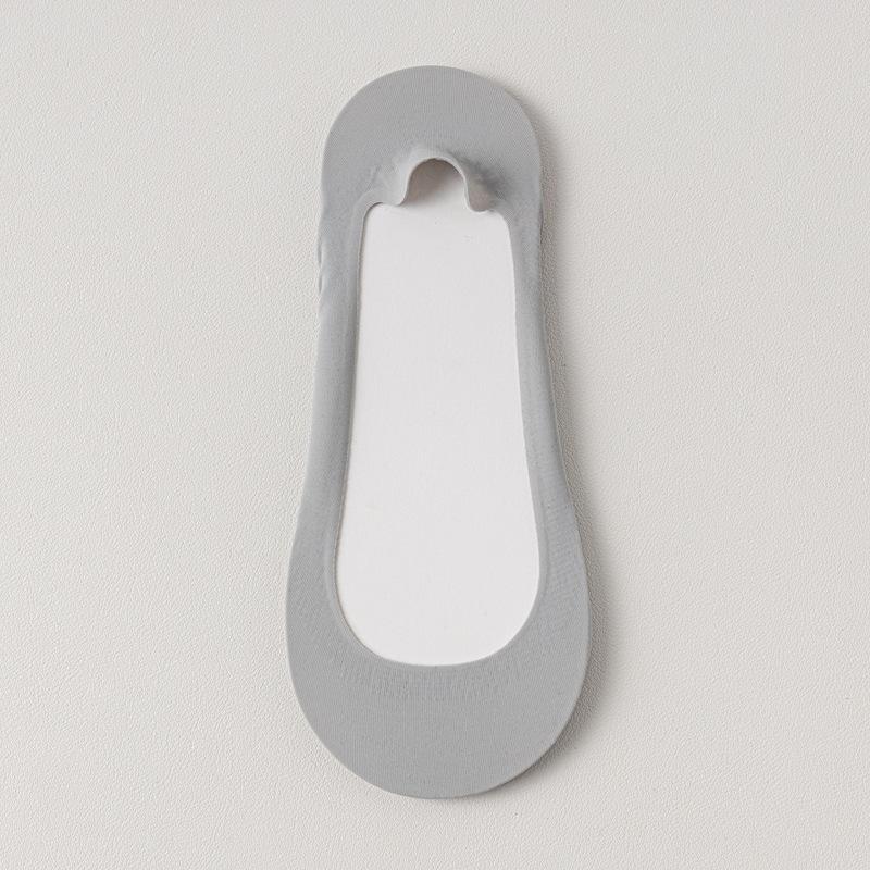Summer Ultra-thin Breathable Sock Slippers Solid Color Ice Silk Low Cut Boat Socks Silicone Anti-slip Invisible No Show Socks