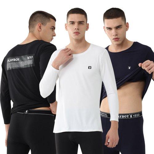 [Playboy] Men s Brushed Thermal Top PML4101 [Shipped from Korea] 100% Authentic Black - 95
