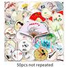50 Chinese Style Graffiti Stickers: Creative Decor for Water Cups, Suitcases, Skateboards, Phones.
