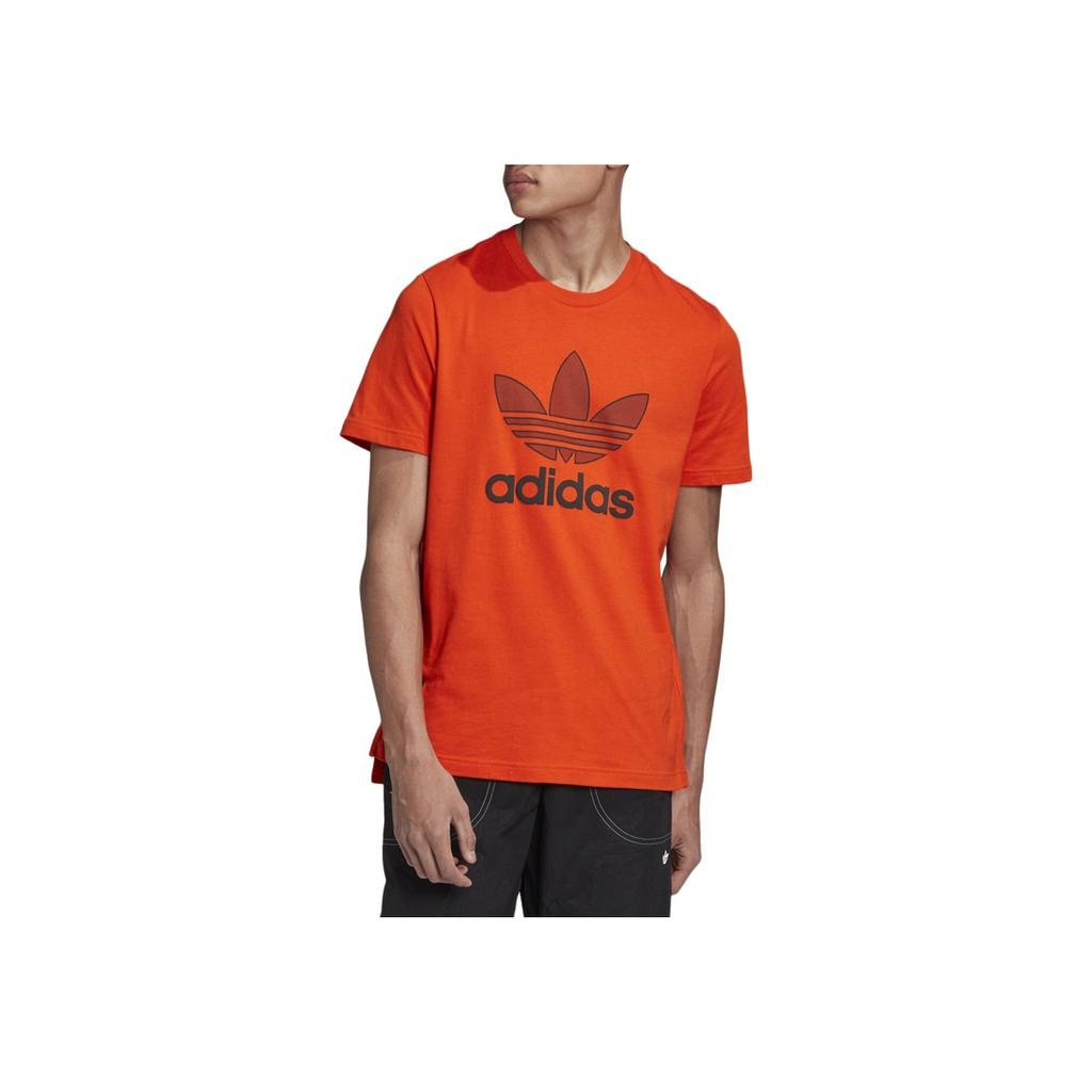 Adidas Originals Trefoil Crew Neck Short Sleeve T-Shirt Men Tops Orange Yellow GK0645