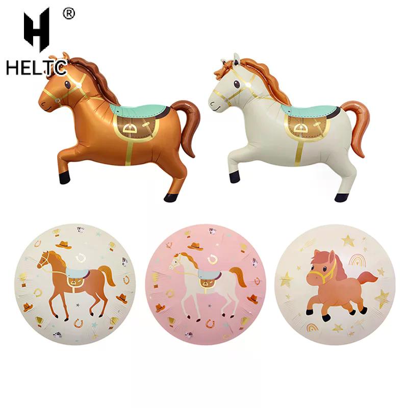 1pc Large Horse Shaped Balloon Horse Shaped Aluminum Film Balloon Farm Animal Theme Birthday Party Decoration Photo Props