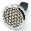 Zen'Arôme Diffuseur Voiture Fleur De Vie Clip'Arôme - Diffuseur Parfum Et Huile Essentielle - Acier Inox + 5 Buvards Réutilisables
