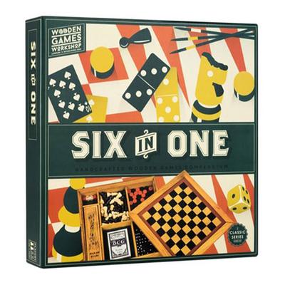 Professor Puzzle Classic Wooden Board Game (Six In One)