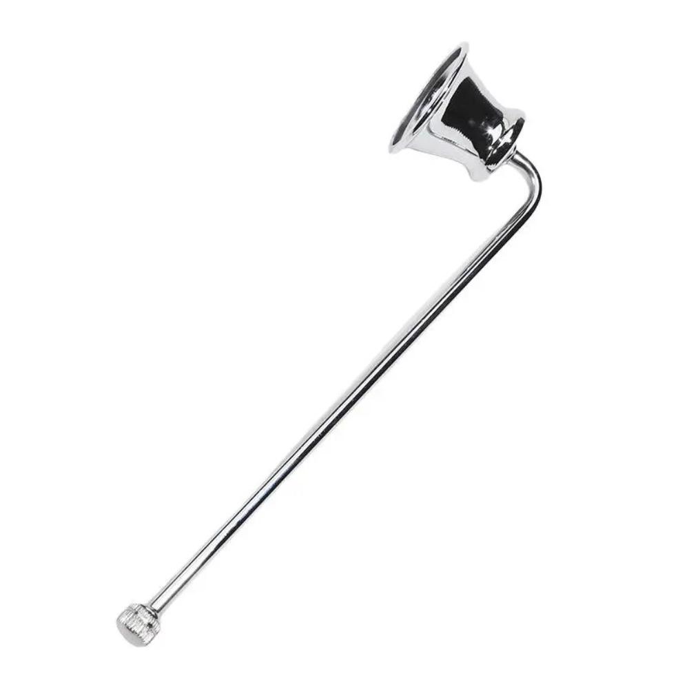 Vintage Bell-shape Candle Snuffer Gold/Black/Silver 18cm Handle Metal Wick Cover Home