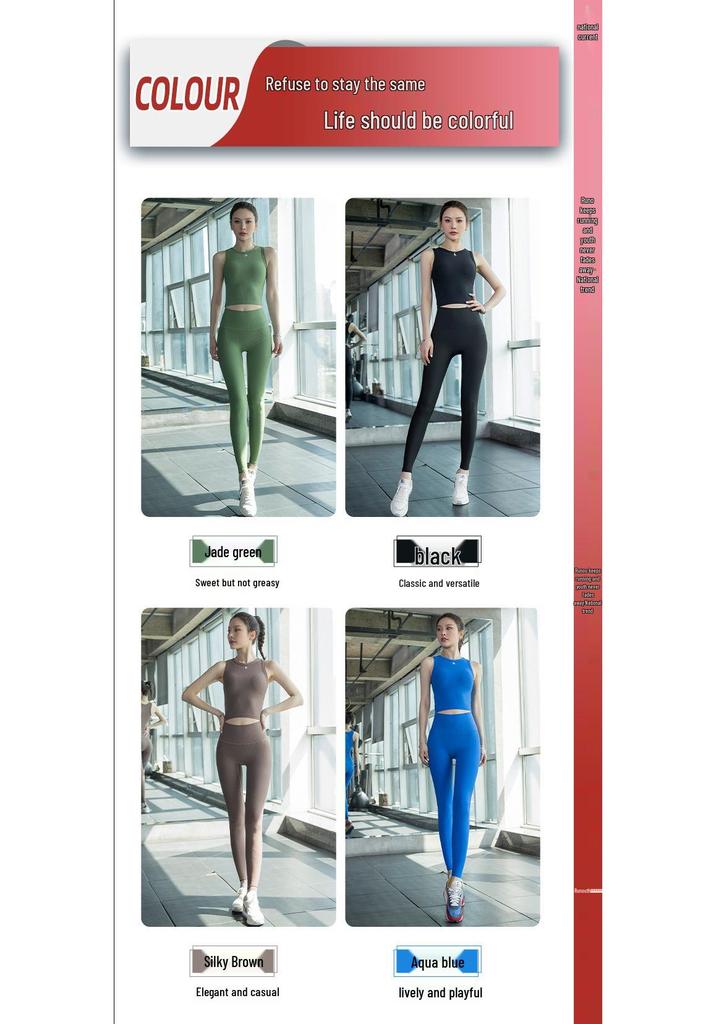 2026 Women's Yoga Set: New Style Sleeveless Running Fitness One-Piece with Chest Pads - Autumn Sports Vest