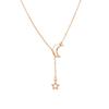 Trendy Moon Star Pendant Choker Necklace Simple Gold Color Alloy Charm Chain Collares Necklace for Women Party Jewelry Gift