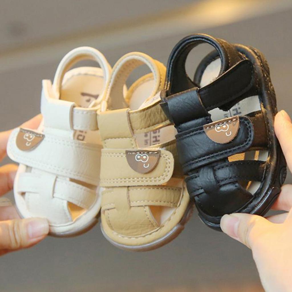 Cute Toddler Boys Girls Breathable Sandals with Closed Toe and Anti-Slip Sole for Outdoor Play and Daily Activities