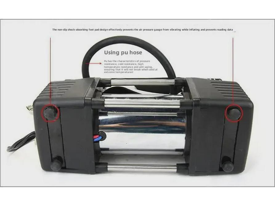 Portable 12V High-Power Dual-Bar Car Tire Air Pump
