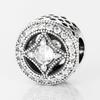 Funkelnder Runder Durchbrochener Zirkonoxid Anhänger Charm-Perlen Passend für Echte Charms Armband Schmuck Anhänger Authentische Kupfer-Charm-Perle Für Damen Schmuck