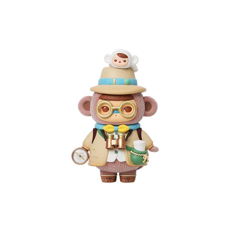 New POP MART PUCKY, Planet Explorer, Little Monkey Archaeologist, Large Size Trendy Figures 15.4cm 210800049
