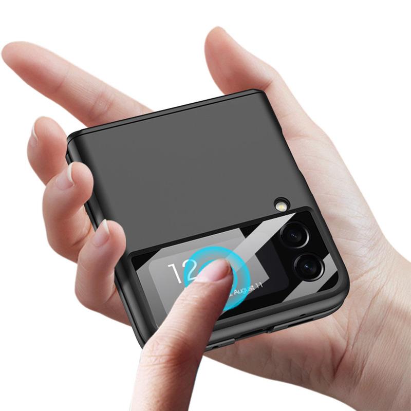 Pouzdro s magnetickým pantem pro Samsung Galaxy Z Flip 4 Full Protector Case s filmovým krytem objektivu fotoaparátu Pro Samsung Galaxy Z Flip 4 Case