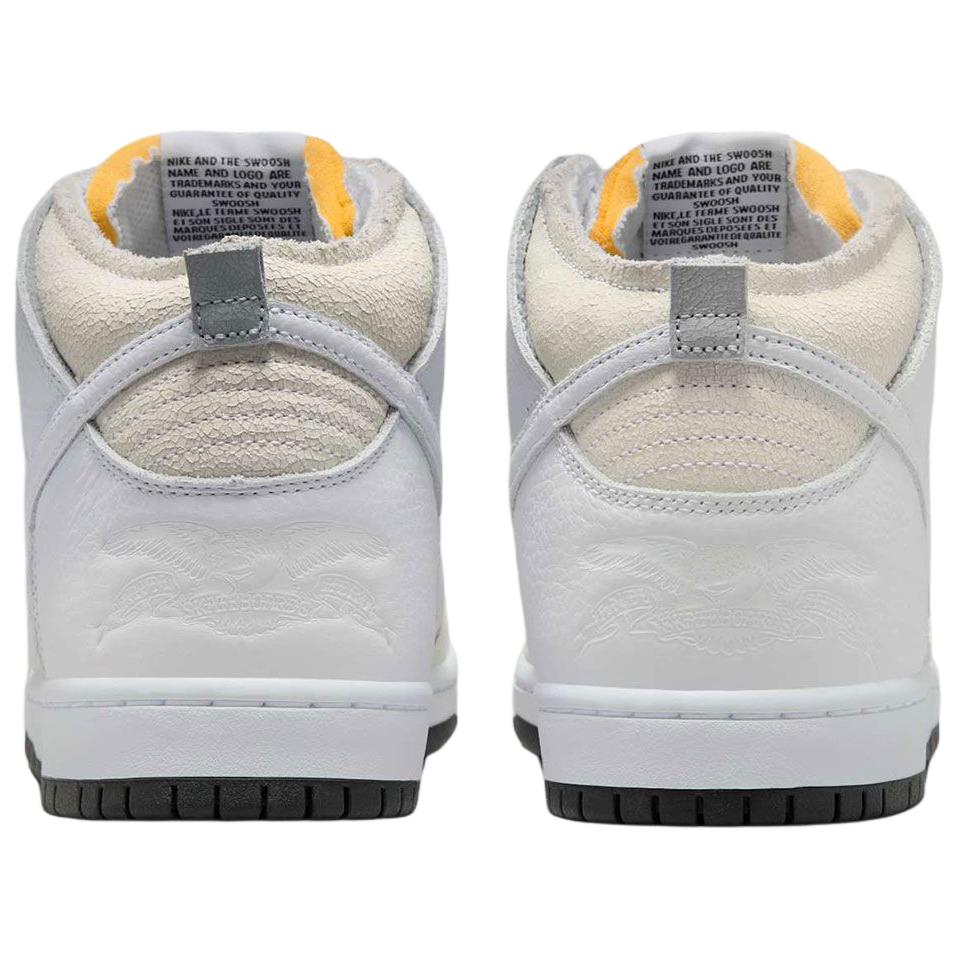 AntiHero X Nike Dunk High SB Wolf Grey Unisex Sneakers White Black HM5837-100
